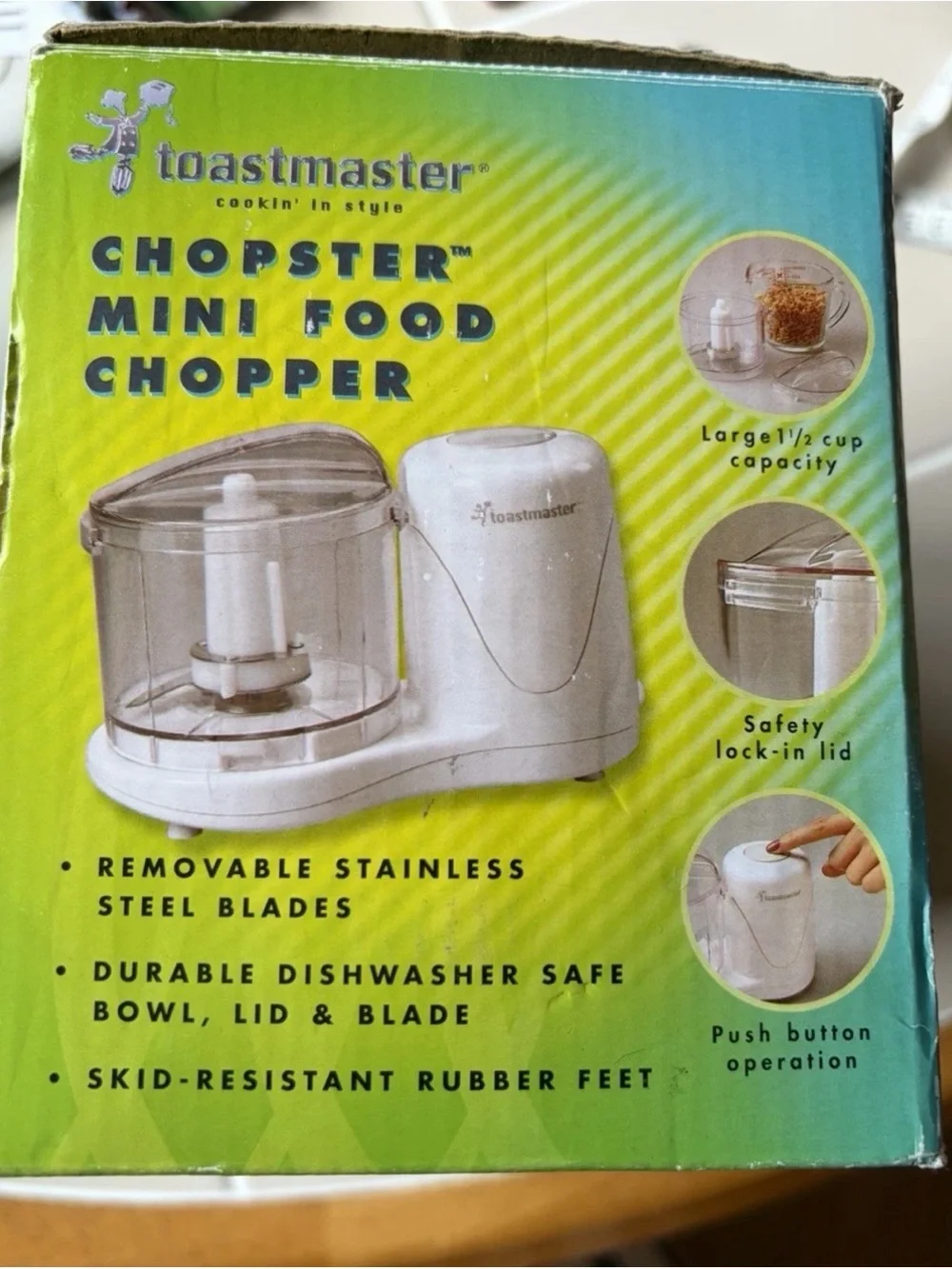 Toastmaster White Mini Food Chopper for Home Parties